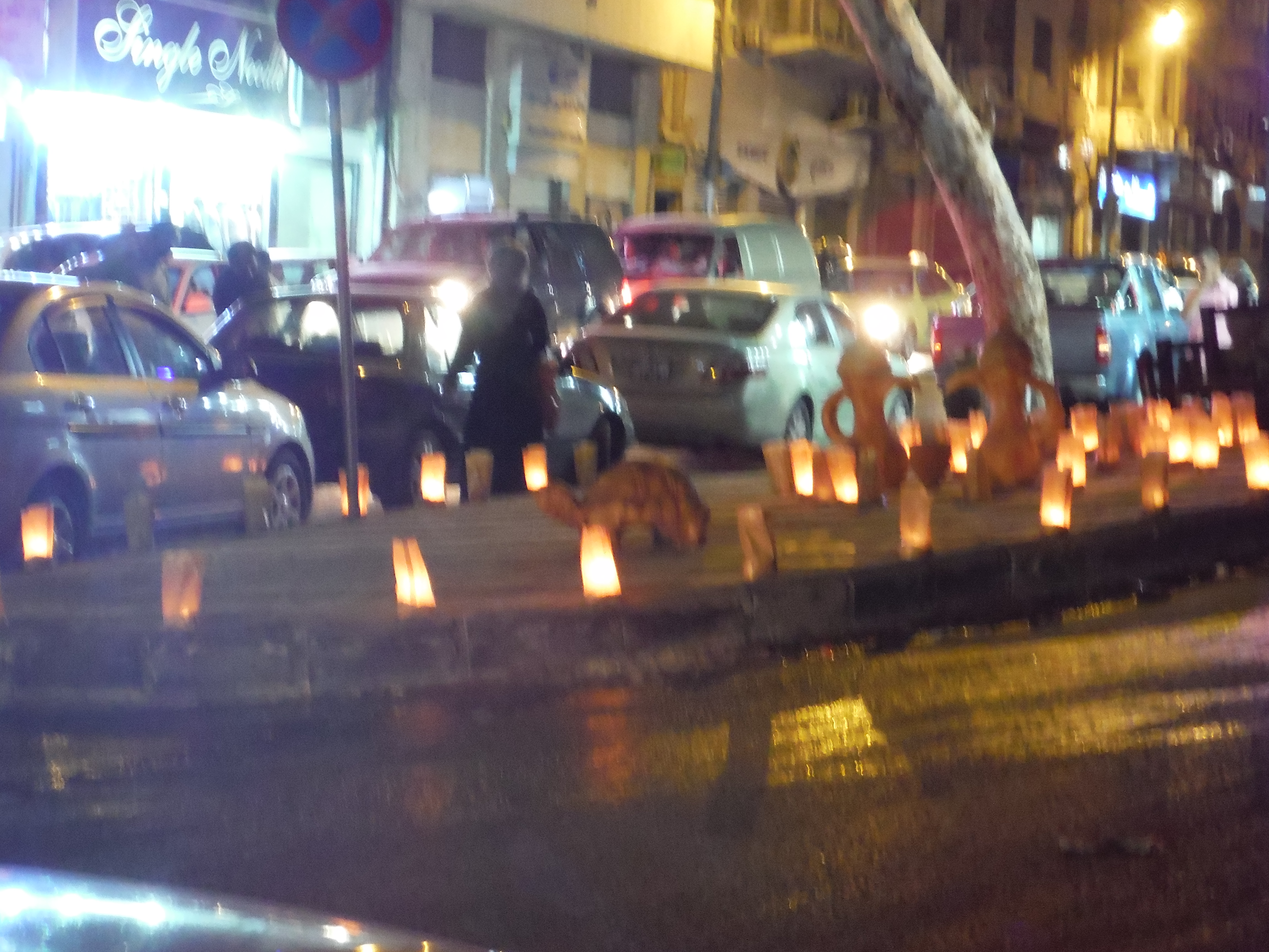 Luminaries in downtown Amman.